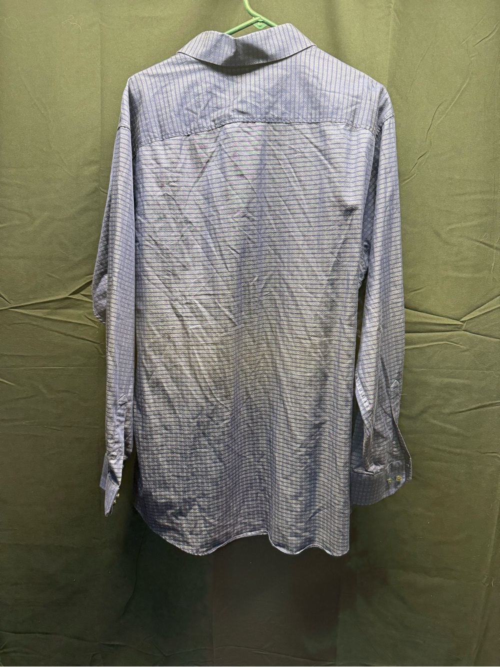 EUC Murano Blue Micro-Check Dress Shirt Sz 2xt (1aj) - Picture 4 of 4